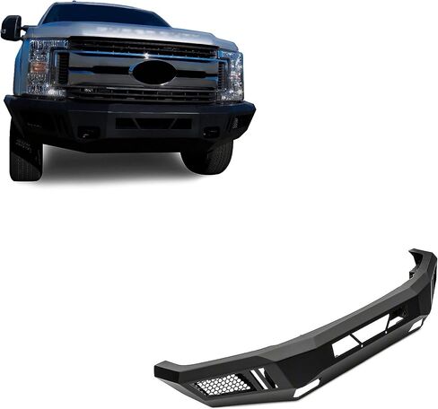 Black Horse Armor Armor Highted Duty Pumper Armor I الأمامي الوفير غير لامع أسود متوافق مع 2017-2023 Ford F-250 Super Duty | 2017-2023 Ford F-350 Super Duty-AFB-F217 in Saudi Arabia