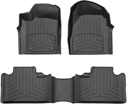 Weathertech Floorliner HP مخصصة Fit Floor Floor for Dodge Durango - 1st & 2nd Roll (449301IM -443244IM) ، Black in Kuwait