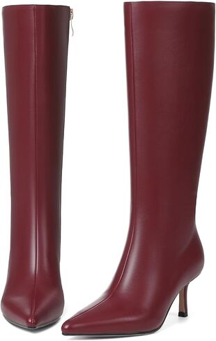 CELNEPHO Knee High Boots Women Pointed Toe Tall Boots Stiletto High Heel Long Boots Side Zipper Sexy Dress Boots in Kuwait