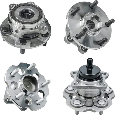 Detroit Axle - 4pc Wheel Bearing Hubs لعام 2012-2018 Toyota Prius V ، 4 محامل أمامية وخلفية ومراكز 2013 2014 2015 2015 2017 in Saudi Arabia