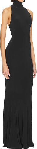 SHESEEWORLD Women's Sleeveless Summer Sexy Backless Maxi Dresses Bodycon Dresses Elegant Halter Turtle Fishtail Gown in Kuwait
