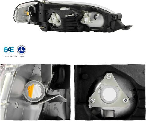 AKKON - Fits 1995-1996 Toyota Camry Chrome Headlights w/Corner Lamp Pair Driver+Passenger Replacement 95 96 in Saudi Arabia