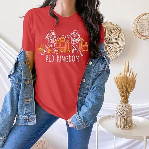 قميص كرة القدم مملكة Red Kingdom Print Game Addits Thin Football Te-Shirt Toper Top in Kuwait