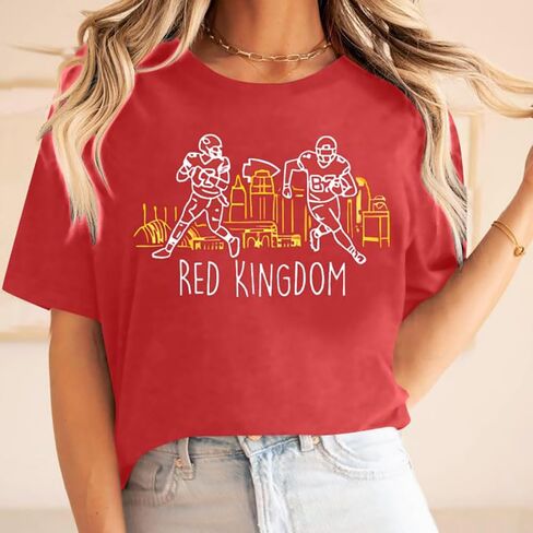 قميص كرة القدم مملكة Red Kingdom Print Game Addits Thin Football Te-Shirt Toper Top in Kuwait