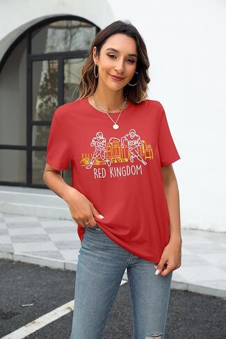 قميص كرة القدم مملكة Red Kingdom Print Game Addits Thin Football Te-Shirt Toper Top in Kuwait