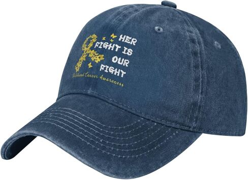 قتالها هي قتالنا في مرحلة الطفولة الوعي بسرطان القابل للتعديل Cowboy Baseball Cap Men Women Dady Dad Hat8 Navy Blue in Saudi Arabia
