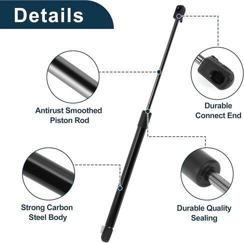 Lift Supports Struts for GMC Jimmy/S15 Jimmy 1983-1994 No.15688545/15688546 Rear Window Glass Gas Spring Black 2 Pcs in Saudi Arabia