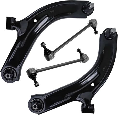 Detroit Axle-Front 4pc Control Arms Kit for 2009-2014 Nissan Cube ، 2007-2012 Nissan Versa 2 Lower Control Arms مع مفاصل الكرة 2 روابط تثبيت Bar Supilizer Kit Stupension Kit in Saudi Arabia