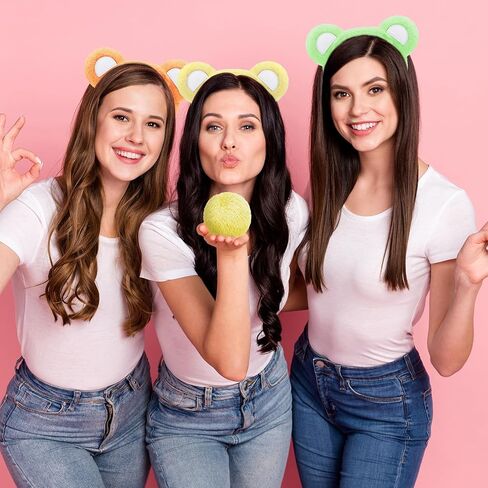 16 PCS Bear Ears عصابة رأس ومجموعة ذيل - أذني الدب الملونة عداد الرأس والكرة الفرو للحيوانات البالغة للهالوين كوزبلاي إكسسوارات عيد ميلاد حفلة عيد الميلاد in Saudi Arabia