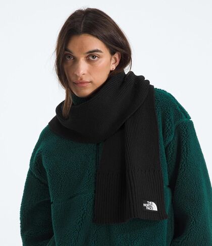 THE NORTH FACE TNF Logo Box Scarf | Unisex Winter Scarf for Fashion & Outdoors, Soft & Recycled Rib Knit Fabric, TNF Medium Grey Heather, One Size in Kuwait