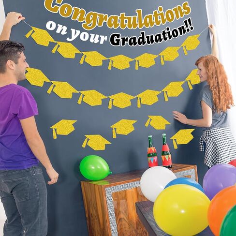 Whaline 50 PCS Caps Caps Cletouts Glitter Purple Treguation Hat Cutting مع 100 PCS Glue Points Cap with tassel confetti لحفلة الدراسات العليا في كلية الثانوية ، 5.7 بوصة in Saudi Arabia