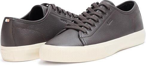 BOSS Men's Aiden Logo Block Leather Low Top Sneaker in Kuwait