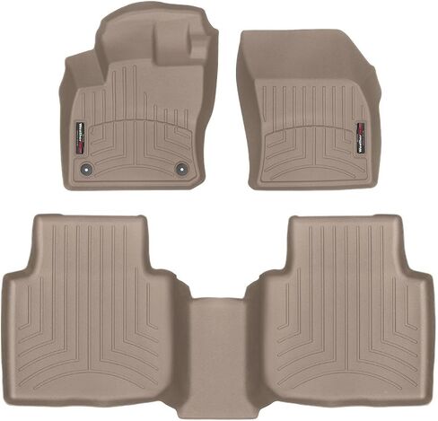 WeatherTech Custom Fit FloorLiners for VW Tiguan - 1st & 2nd Row (4415631-449893), Black in Kuwait