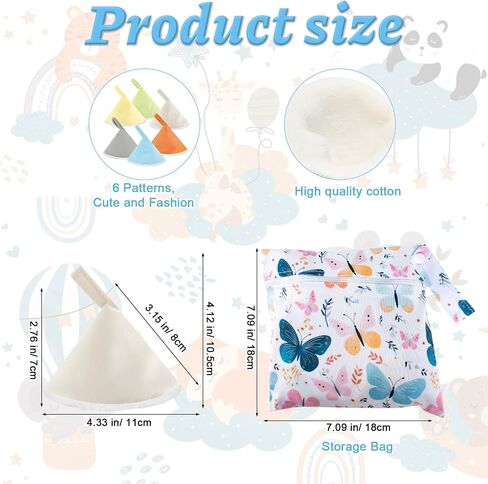 12 Pcs Peepeeteepe for Baby Boy with Storage Bag, Reusable Peepeeteepe Baby Boy with Hang Loop (6 Patterns) in Kuwait