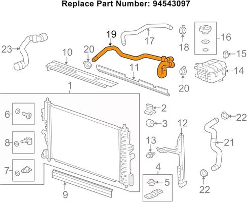 Coolant Reservoir Tank Compatible with 2011-2016 Chevy Cruze 1.4L 2016 Chevy Cruze Limited 1.4L 603-383 13465094 | with 1 Radiator Outlet Lower Hose & 1 Engine Coolant Hose in Saudi Arabia
