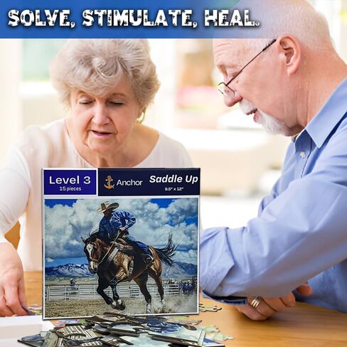 Level 1-60 Piece Puzzle Built for Speed - for Adults with Alzheimer's & Dementia | Cognitive Activity for Seniors | Relaxing Occupational Therapy Tool in Saudi Arabia