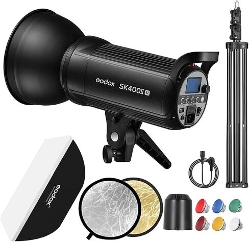 GODOX MS300V Studio Flash Photography Light Kit,2.4G 300W Bowens Mount Strobe Flash Lighting Kit with Light Stand,Softbox,Umbrella Reflector,GN58 Studio Lighting for Portrait Product Photography in Kuwait