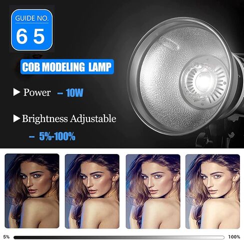 GODOX MS300V Studio Flash Photography Light Kit,2.4G 300W Bowens Mount Strobe Flash Lighting Kit with Light Stand,Softbox,Umbrella Reflector,GN58 Studio Lighting for Portrait Product Photography in Kuwait