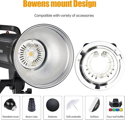 GODOX MS300V Studio Flash Photography Light Kit,2.4G 300W Bowens Mount Strobe Flash Lighting Kit with Light Stand,Softbox,Umbrella Reflector,GN58 Studio Lighting for Portrait Product Photography in Kuwait