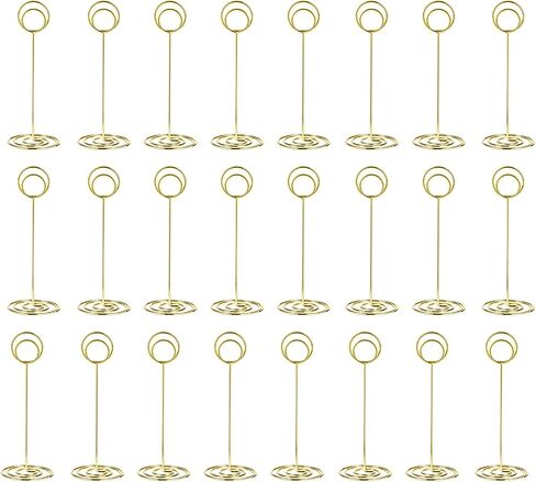 6 Pack 8.75 inch Table Number Holders, Simple Table Sign Stand Place Card Holder, Delicate Table Name Card Holder, Reusable Table Picture Memo Note Holder for Wedding Birthday Party (Gold) in Kuwait