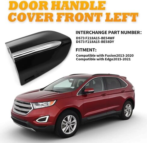 Front Left Exterior Driver Door Handle Lock Bezel Cover Cap DS7Z-54218A15-DC Compatible with 2013-2020 Fusion 2015-2021 Edge Black F218A15-BE54WF F218A15-BE58DY Exterior Door Handles in Saudi Arabia