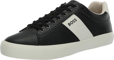 BOSS Men's Aiden Logo Block Leather Low Top Sneaker in Kuwait