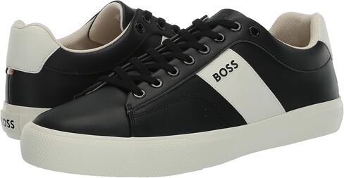BOSS Men's Aiden Logo Block Leather Low Top Sneaker in Kuwait
