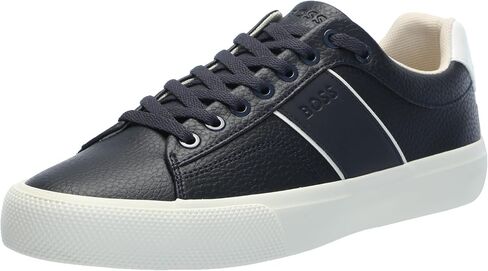 BOSS Men's Aiden Logo Block Leather Low Top Sneaker in Kuwait