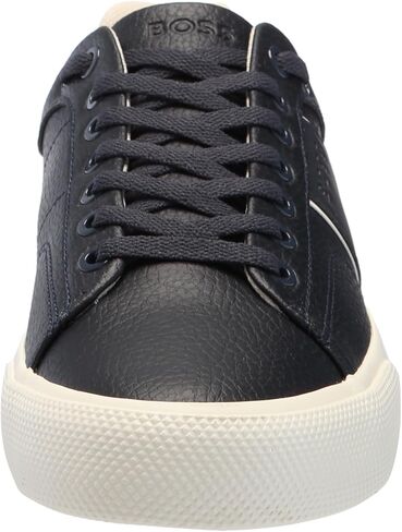 BOSS Men's Aiden Logo Block Leather Low Top Sneaker in Kuwait