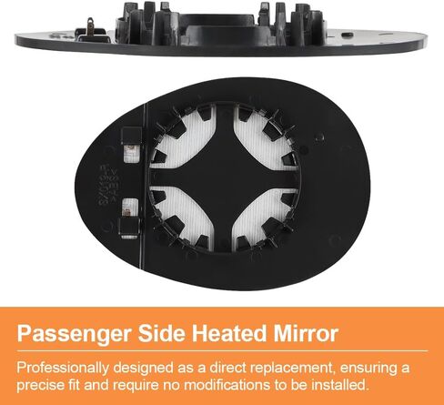 Senzeal Driver Side Heated Mirror Glass Replacement for Mini Cooper 2007 2008 2009 2010 2011 2012 2013 2014 2015 Rearview Mirror with Backing Plate Replace 51162755625 (Left Side) in Saudi Arabia