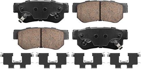 Detroit Axle - REAR Brake Kit for 2005 2006 2007 2008 Hyundai Sonata Disc Brake Rotors Ceramic Brakes Pads with Hardware Replacement : 11.18" inch Rotor in Saudi Arabia