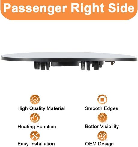 Senzeal Driver Side Heated Mirror Glass Replacement for Mini Cooper 2007 2008 2009 2010 2011 2012 2013 2014 2015 Rearview Mirror with Backing Plate Replace 51162755625 (Left Side) in Saudi Arabia