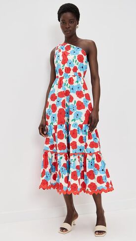 English Factory Women's Floral One Shoulder Rickrack Long Dress in Saudi Arabia