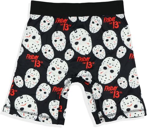 intimo يوم الجمعة 13th قناع Jason's Mark's Mask Allover Design Boxer Boxer ملخصات ضيقة ملائمة للملابس الداخلية in Saudi Arabia