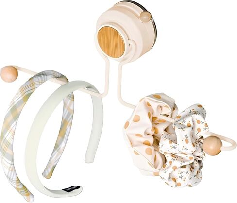 حامل عقب الشعر علاقات الشعر منظم مع أكواب الشفط - منظم مقطع مخلب للحمام ، غرفة نوم - حامل المجوهرات للأساور والساعات والسوار والنظارات in Kuwait