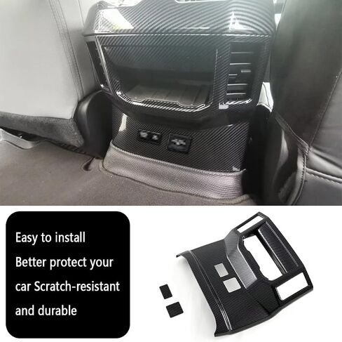 Car Accessories Fit for Toyota Tundra 2025 2024 2023 2022 Interior Armrest Rear Air Outlet Vent Cover Trim (Carbon Fiber) 3PCS ABS in Saudi Arabia