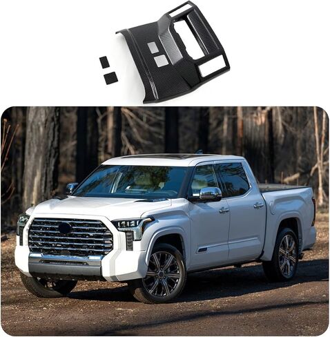 Car Accessories Fit for Toyota Tundra 2025 2024 2023 2022 Interior Armrest Rear Air Outlet Vent Cover Trim (Carbon Fiber) 3PCS ABS in Saudi Arabia