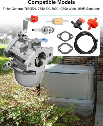 Carburetor Kit Fit for Generac 7550EXL 7550 13500W 15HP Generator with Gasket/Fuel Filter/Spark Plug in Saudi Arabia