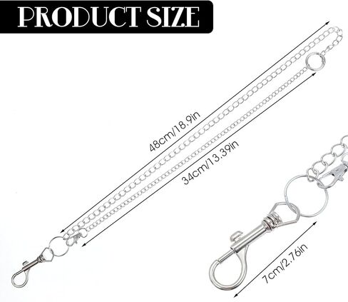 Jean Pants Chain, Hip Hop Belt Chain Silver Ayered Goth Punk Waist Chain Jean Wallet Chain for Women Men Clothing Fashion Accessories in Saudi Arabia