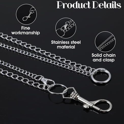 Jean Pants Chain, Hip Hop Belt Chain Silver Ayered Goth Punk Waist Chain Jean Wallet Chain for Women Men Clothing Fashion Accessories in Saudi Arabia