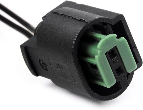 ijdmtoy 2pc L44a2 2-pin end end end plugt adapter connectors w/ 20 بوصة تسخير طويل الأسلاك متوافق مع BMW Mini Mercedes Land Rover ، إلخ in Saudi Arabia