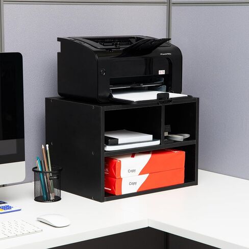 Mind Reader Rolling Printer Cart, Utility Cart, Printer Stand, Under Desk Storage, Office, 17.25"L x 13.5"W x 14.25"H, Black in Saudi Arabia