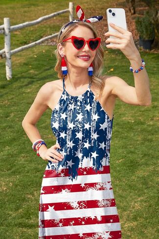 For G and PL Women's Summer Casual Halter Side Slit Long Maxi Beach Dress Vacation Resort Sundress in Saudi Arabia