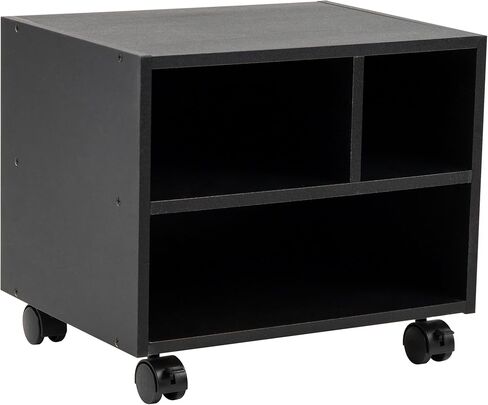 Mind Reader Rolling Printer Cart, Utility Cart, Printer Stand, Under Desk Storage, Office, 17.25"L x 13.5"W x 14.25"H, Black in Saudi Arabia