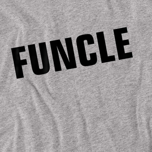 Popfunk Funcle Unisex Adult T Shirt Athletic Heather in Saudi Arabia
