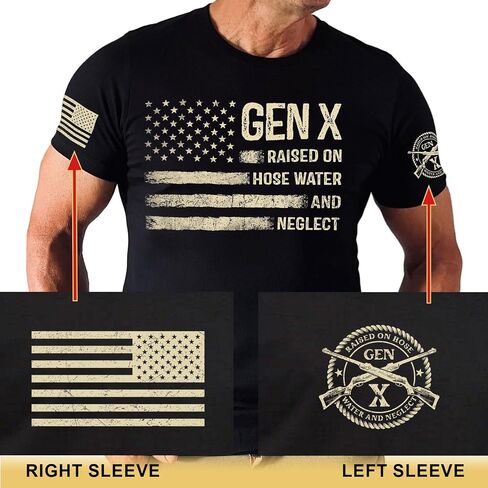 Gen X مرفوع على ماء خرطوم وإهمال قميص ، Gen X T Shirt Women ، Gen X قمصان للرجال ، الجيل X قميص 10 in Saudi Arabia
