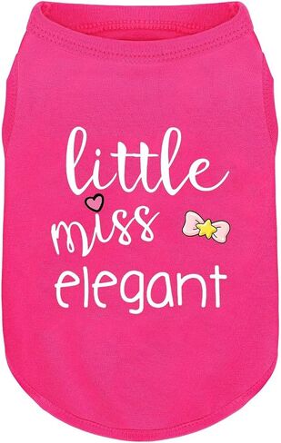 Pink Cotton Dog Shirt with 'Little Miss Sassy' Corgi Butt Print, Soft & Breathable Pet Apparel for Small to Large Dogs, Cute All-Season Outfit.M in Kuwait