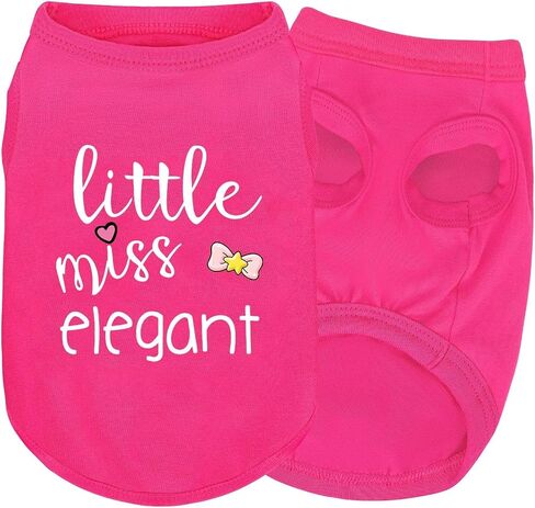 Pink Cotton Dog Shirt with 'Little Miss Sassy' Corgi Butt Print, Soft & Breathable Pet Apparel for Small to Large Dogs, Cute All-Season Outfit.M in Kuwait
