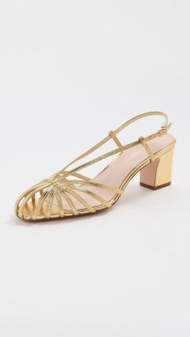 Loeffler Randall النسائية بريسيلا lattice Slingback Mid Heel Sandals in Saudi Arabia