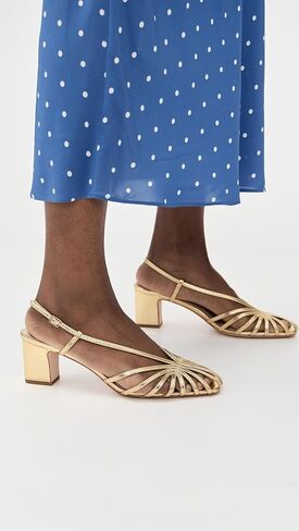 Loeffler Randall النسائية بريسيلا lattice Slingback Mid Heel Sandals in Saudi Arabia